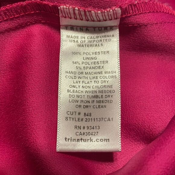 Trina Turk Enamel V-neck Bell Sleeve Blouse Top - Picture 4 of 5